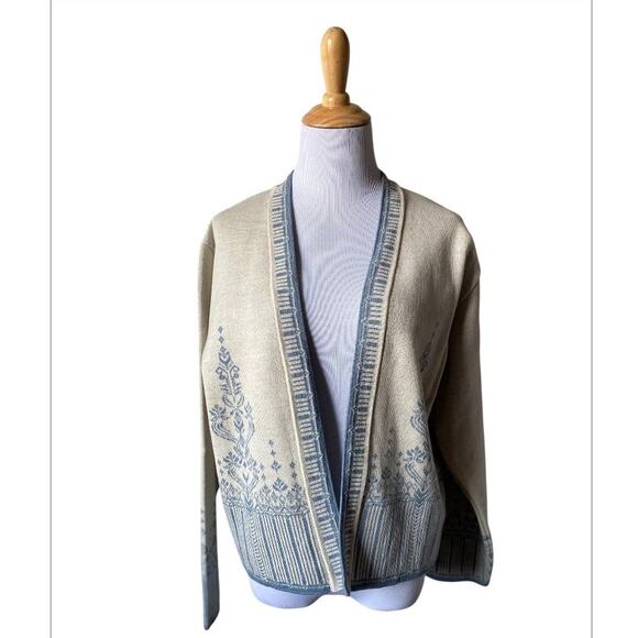 NWT Oda of Norway Woolmark Pure New Wool Open Cardigan- Size Medium - Picture 1 of 16